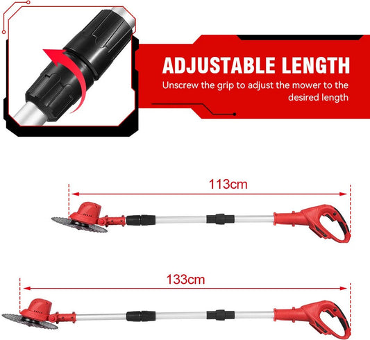 ONEVAN Kantenmaaier -Accu Grastrimmer - Bosmaaier - Incl. 2 accu's 18v en lader en toebehoren