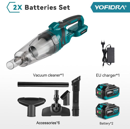 Yofidra -Kruimeldief -Stofzuiger- Auto -Camper- Draadloos handstofzuiger 18v accu.
