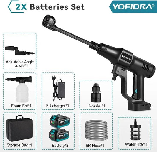 Yofidra - Hogedrukreiniger  Accu - Draadloze Hogedrukreiniger - 200 Bar - 3500W