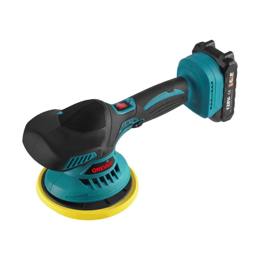 Onevan - Polijstmachine Accu - Polijstmachine Auto - Polijstmachine - Polijstset - 6 verstelbare snelheden - 4 polijstschijven - 2 accu's - 18V & 10000mAh - Grotere accu set